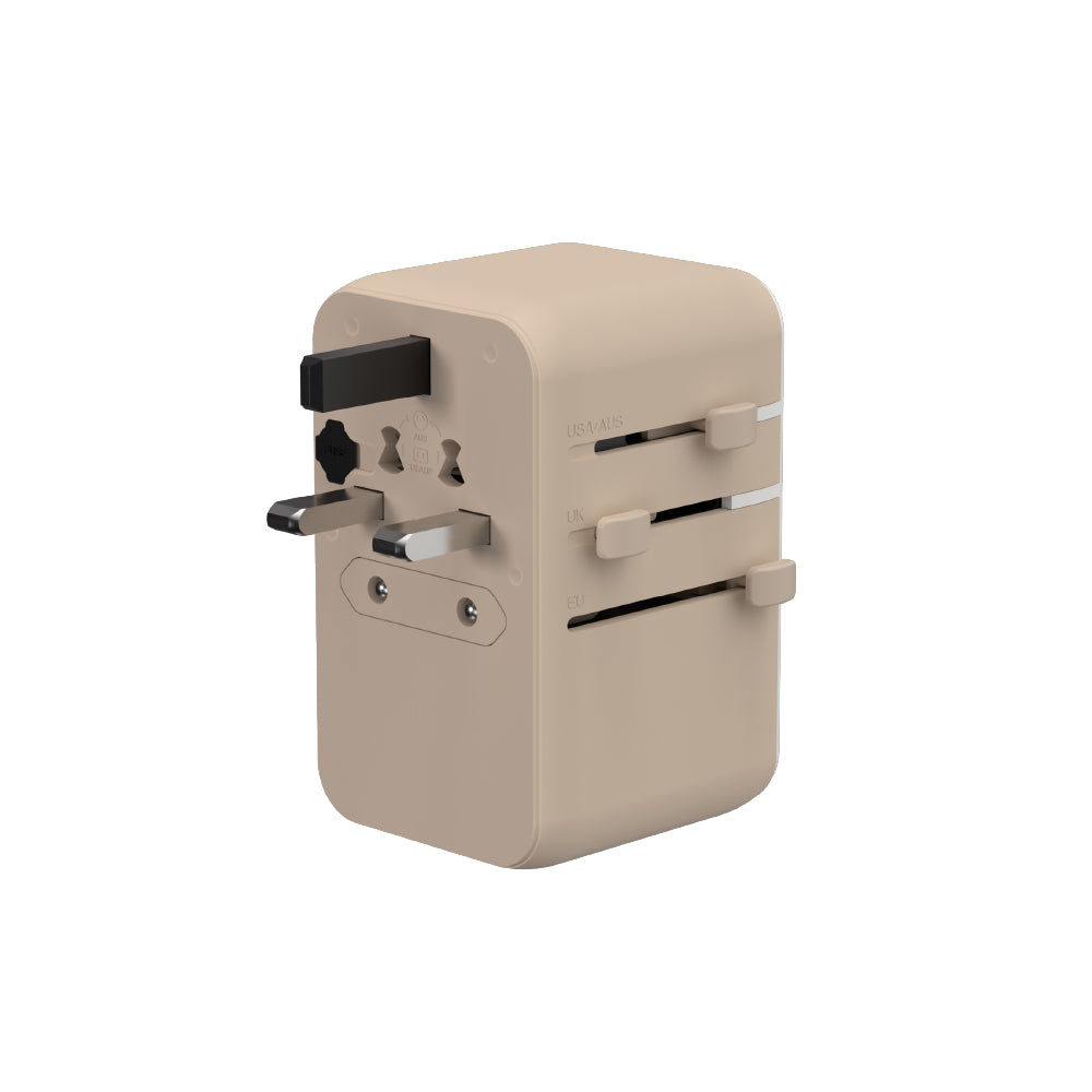 T35L - Adaptador de viaje universal de 35W con cable USB-C integrado
