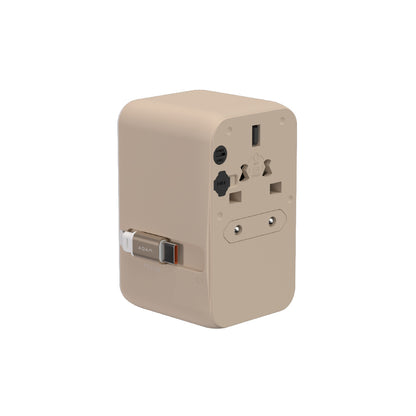 T35L - Adaptador de viaje universal de 35W con cable USB-C integrado