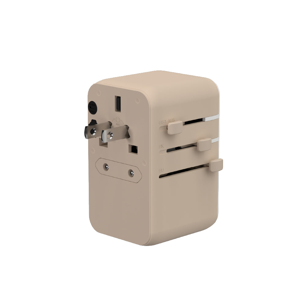 T35L - Adaptador de viaje universal de 35W con cable USB-C integrado
