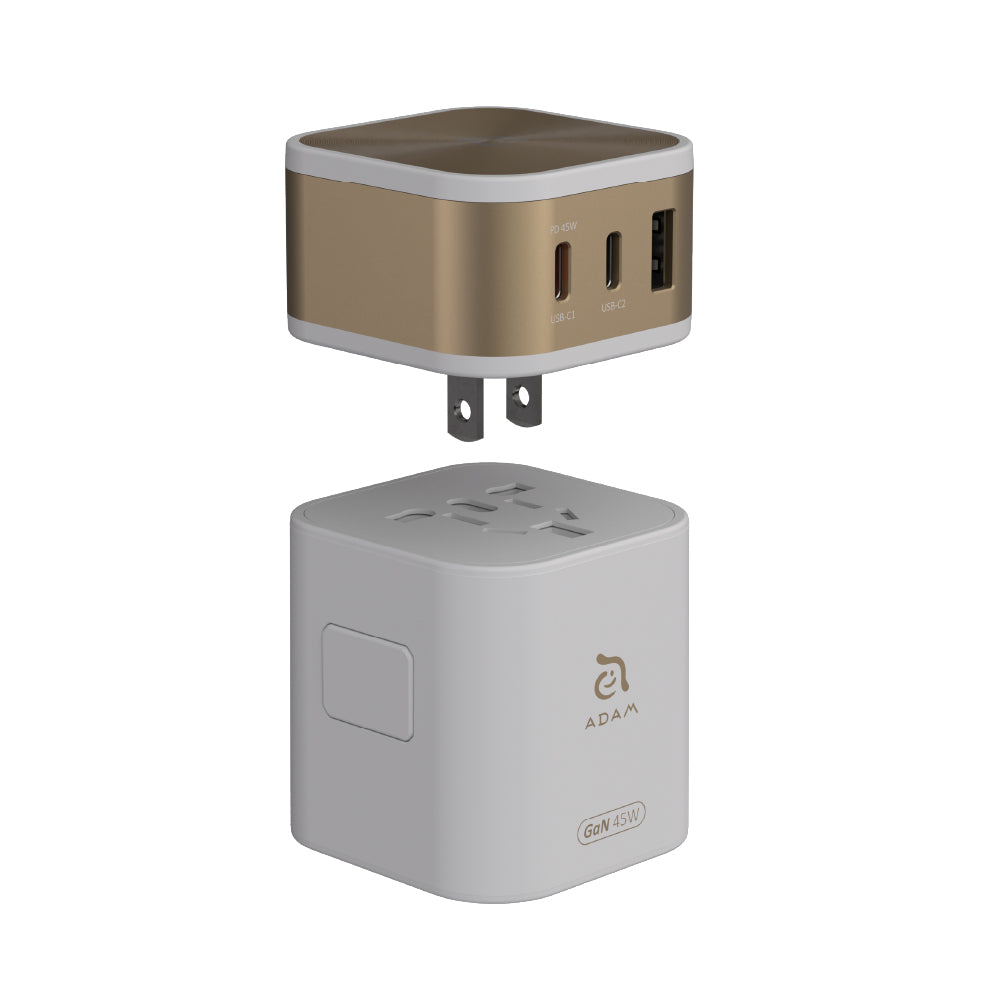 T45 - Adaptador de viaje universal de 45W