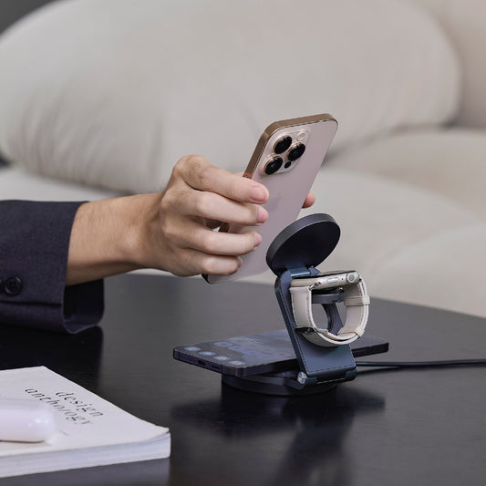 Mag 360 - Base de carga inalámbrica magnética plegable 3 en 1 con Qi2