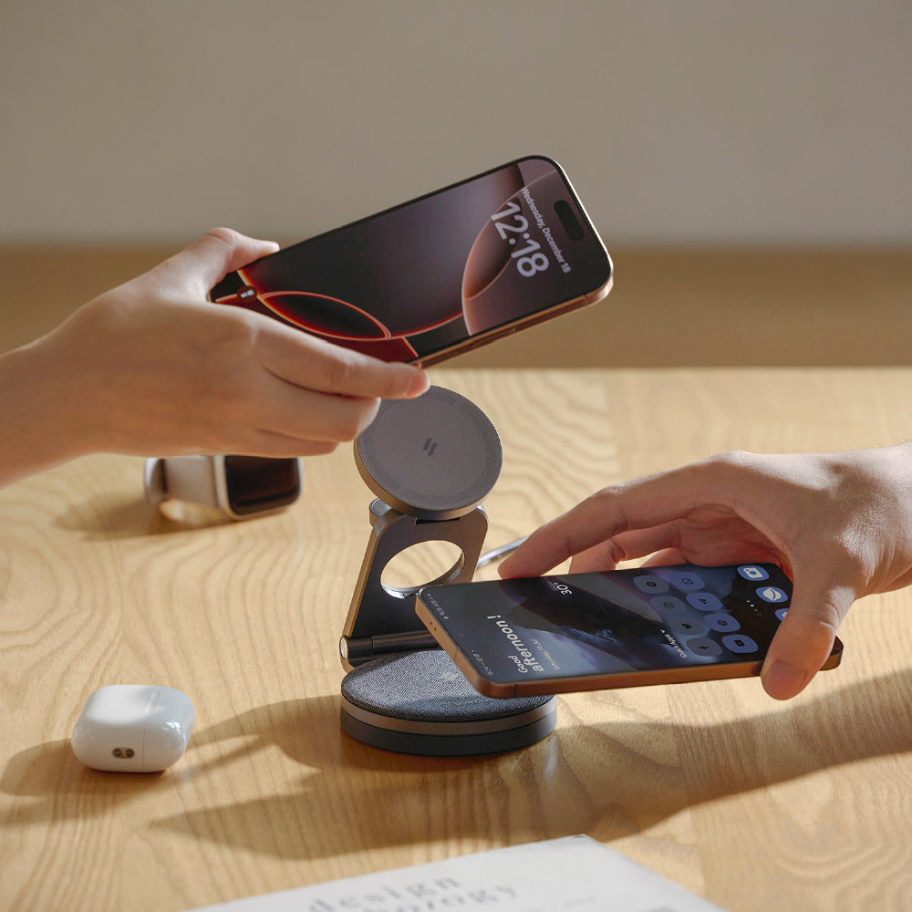 Mag 360 - Base de carga inalámbrica magnética plegable 3 en 1 con Qi2