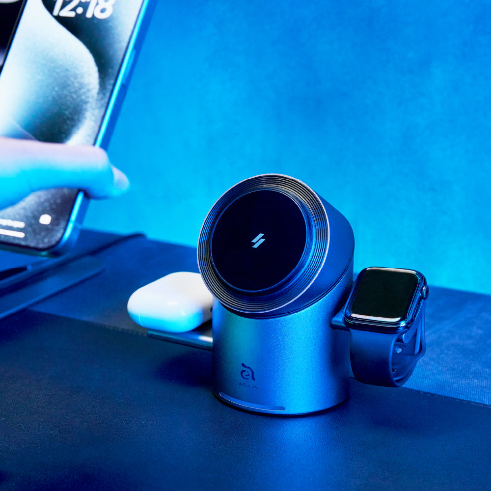 Mag Tube - Estación de carga inteligente 3 en 1 con Qi2