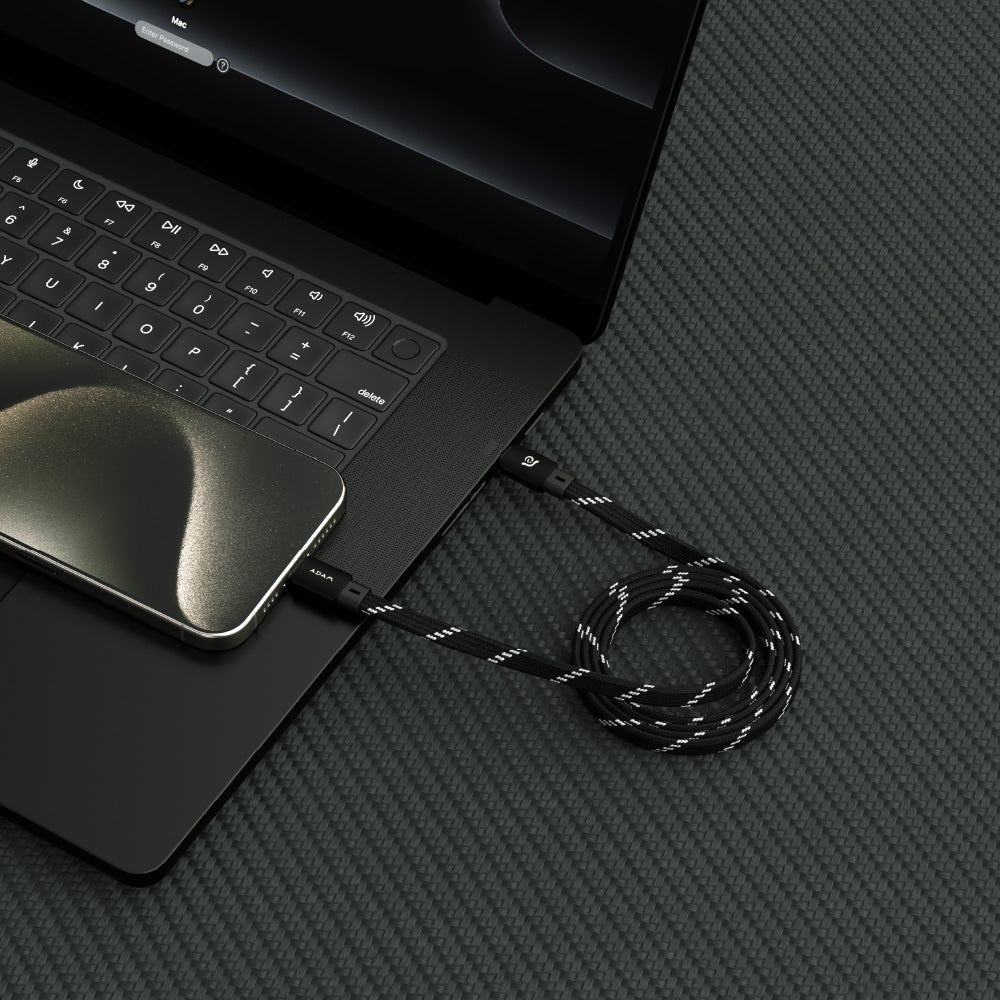 MF100 / MF200 - Cable magnético plano de carga USB-C a USB-C 60W