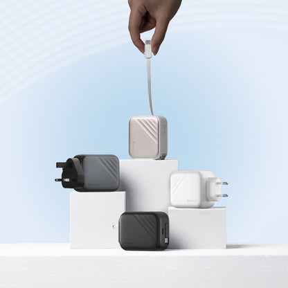 L35 - Cargador de pared GaN de 35W con cable USB-C integrado